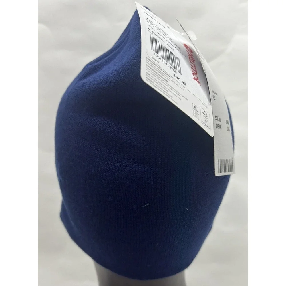 Marmot Unisex Size OS Navy Blue Polyester Summit Beanie Hat New (J6)